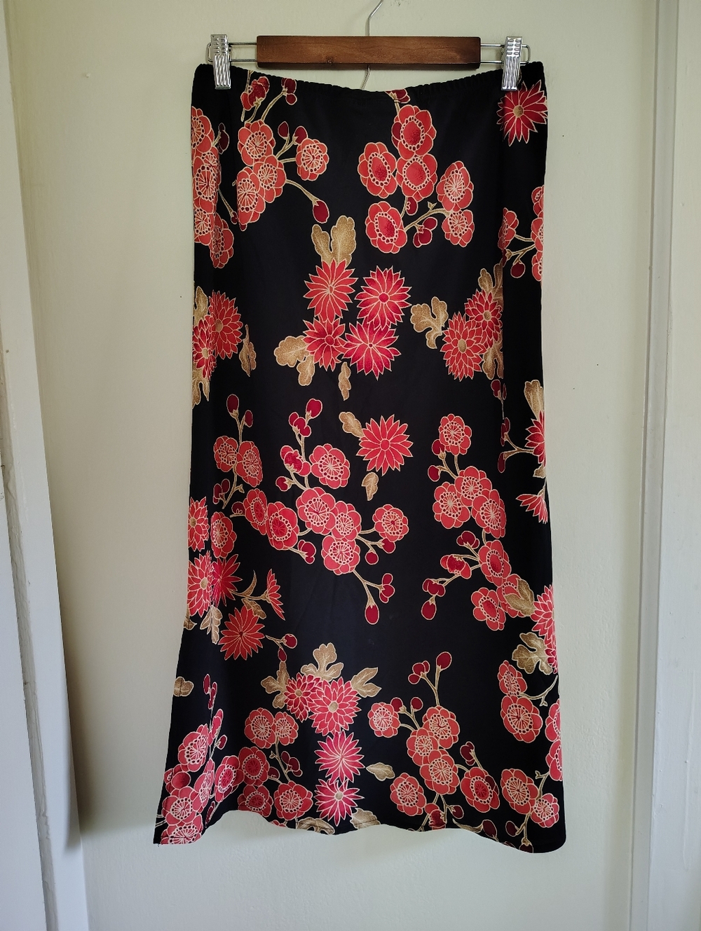 Y2K Midi Skirt Medium Floral Indie Floral Festival Whimsigoth Flowy Oriental